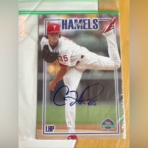 Autographed Cole Hamels Jumbo Card 2008